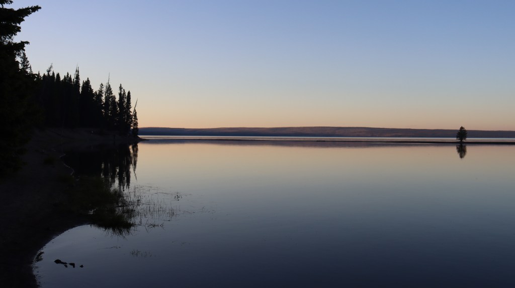 Yellowstone Lake at Sunset